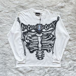 Hellstar American retro Shore hip Hop Tatuaje artista Calavera Camiseta de manga larga Hombres Sudaderas cuello redondo manga larga al aire libre casual Calle Sudaderas con capucha SMLXL