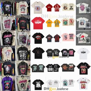 Hellstar Designer Hoodie Heren Losse Hoodies Tees High street t-shirt Rapper Wash Grijs Heavy Craft Unisex Korte mouw Dames trui T-shirts Tops Aziatische maat S-2XL