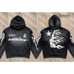 Hellstar Designer Hoodie Mens Hoodie Luxury Fashion Fashion Pullover Sweatshirt Vintage Washed Old Hellstar Sweat à sweat en vrac Graphic Femmes Hellstar Tracksuit 1363