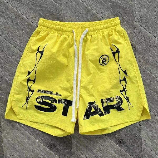 Hellstar Designer Hommes Shorts Été Hommes Femmes Hell Star Pantalon Imprimer Motif Lettres Taille Élastique Cordon De Survêtement Hiphop Street Fashion Coton Court 3165