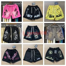 Hellstar Designer Heren Korte broek Fashion kleding Strand Shorts Hellstar Retro Water Was Nylon Shorts Instagrams Trendy Mens Dames Casual Sports Shorts Ass