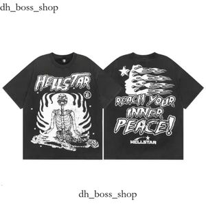 Hellstar Designer Mens T-shirts The Star of Hell Tees Men Shirt Round Couted Colted Casual Letter Contracteur imprimé de haute qualité Vêtements pour les couples 420