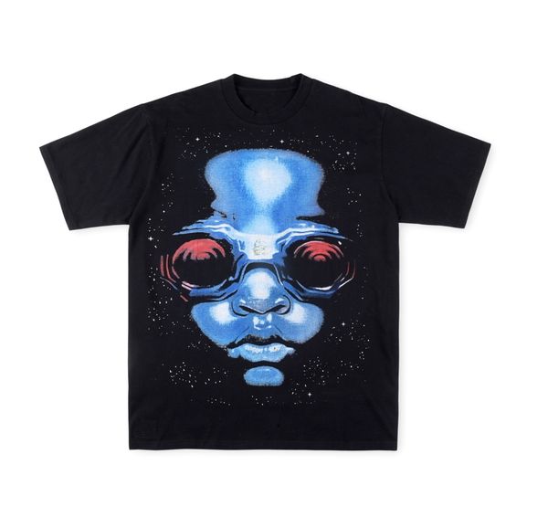 Hellstar Future-Man Camisetas para hombre Camisetas para mujer Diseñadores para hombres Camisetas Hellstar extraterrestre Hip hop Street tee Hombres Casual manga corta