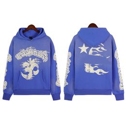 Hellstar hoodie designer hoodies sweatshirts met lange mouwen Vintage gewassen en verweerde monogramprint Verdikte Athleisure truien Graffiti hoody hoody's S-XL