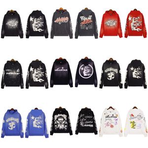 Hellstar hoodie designer hoodies sweatshirts met lange mouwen Vintage gewassen en verweerde monogramprint Verdikte Athleisure truien Graffiti hoody hoodys02
