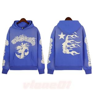 Hellstar Sweat à capuche pour homme High Street à capuche Harajuku Y2K Stranger Things perdre chaud pull sweat ample à capuche costume de loisirs tendance