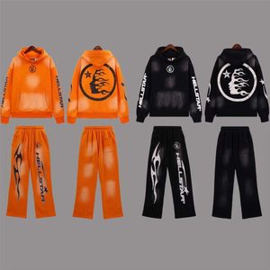 Hellstar Sweats à capuche High Street Fleece Hommes Hellstar Survêtement Harajuku Stranger Things Oversize Perdre Sweatshirts Lâche Hip Hop Sweat à capuche Hellstar shirt dO