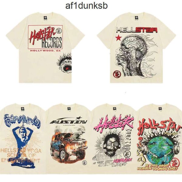 Hellstar Hommes Designers Vêtements T-shirts graphiques Hommes Femmes Haute Qualité 100% Coton Streetwear Hip Hop Mode T-shirt Hell Star Chemises Essent Chemises S7FG