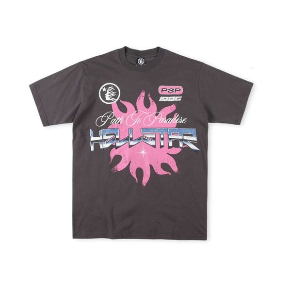 Hellstar T-shirt homme 2024 designer Spiritual Running Spirit Race Imprimé T-shirt à manches courtes en coton pour hommes et femmes 520889