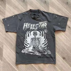 Hellstar Heren T-shirts Hoge kwaliteit Heren T-shirt Designer Shirts voor mannen Zomerkleding Mode Koppels Katoenen T-shirt Casual Dames H 1834 7634