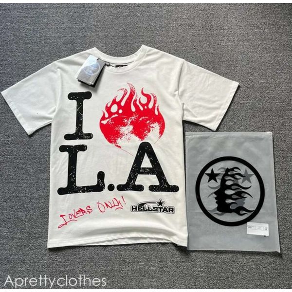 Hellstar Mens Designer T Shirt Graphic Tee Hip Hop Summer Fashion Tees Diseñadores para mujer Tops Cotton Hell Star Tshirts Polos Camiseta de manga corta Hellstar 423