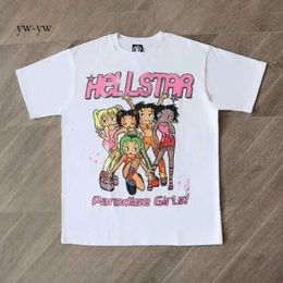 Hellstar Mens Camisa de alta calidad Diseñador para hombres Ropa de verano Moda Parejas Camiseta de algodón Casual Mujer Camisetas de manga corta Hell Star 5116 1465