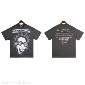 Hellstar Mens T-shirt Designer Mens Clothing Mens Polo American Hip Hop Avatar Print Sweat-shirt Hellstar Short 171