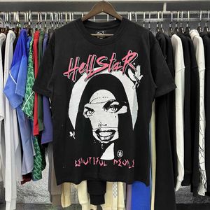 Hellstar Heren T-shirt designer zomer korte mouw t-shirts shorts Graffiti Tee Print Losse Hoodie High Street Fashion Trainingspak Hoodies yh