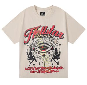 Hellstar Mens T-shirts Hi-Quality Mens T-shirt Designer Shirts For Men Clothes Summer Couples Cotton Tee Femmes décontractées