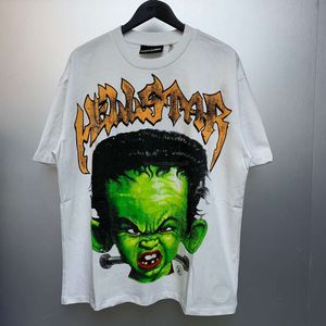 Hellstar Heren T-shirts Hoge kwaliteit Heren t-shirt Designer Shirts voor mannen Zomerkleding Mode Koppels Katoenen T-shirt Casual Dames Korte mouw T-shirts Wit T-shirt