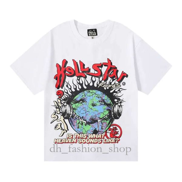 Hellstar Hommes Femmes Tshirt Rappeur Lavé Heavy Craft Unisexe À Manches Courtes Top High Street Rétro Enfer T-shirt Femme Designers Tees Chemises De Créateurs Pour Hommes 934 23