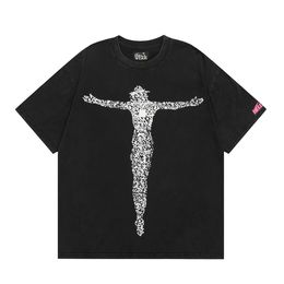 Hellstar Mens Womens T-shirts y2k fête punk style top qualité motif imprimé surdimensionné hip-hop respirant 240402