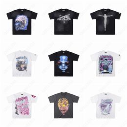 Hellstar Nieuwe Collecties Plus Size T-shirts Unisex T-shirts Zwaar gewicht Groot T-shirt Rock Vintage Hip Hop Oversized T-shirt Dames Heren Korte mouwen Straatmode Tops