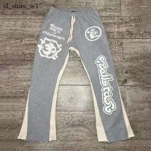 Hellstar Broek Herenbroeken Vintage Heren Streetwear Grijs Baggy Hell Star Broek Cargo Zweetbroek Joggers Hellstar Flare Gestapelde Joggingbroek Kleding 4734