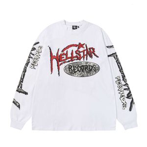 Hellstar Records Crewneck Super Hot Instagram Même Style Tendance Long T-shirt Unisexe Survêtement Hellstar Survêtement Hellstar