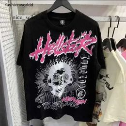 Hellstar Shirt 24SS Top Quality Loose Summer Fashion Mens Corfrein Corfrein Courts NOUVEAU NOUVEAU HELL-STAR FEMANS STREE