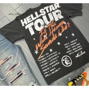 Hellstar Shirt 24SS topkwaliteit losse zomer heren t shirts streetwear hellstar y2k shirt heren hiphop retro grafische afdruk katoen ronde nek oversized t -shirt 638