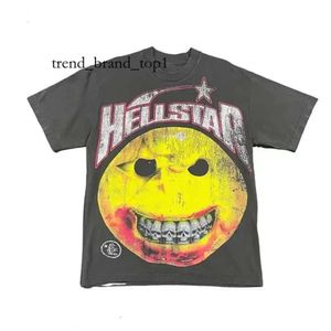 Hellstar Shirt Designer T Shirt Hellstar T Shirt Rappeur Wash Grey Heavy Craft Unisexe À Manches Courtes Top High Street Mode Rétro Femmes Hommes T-shirt Hellstar 5060