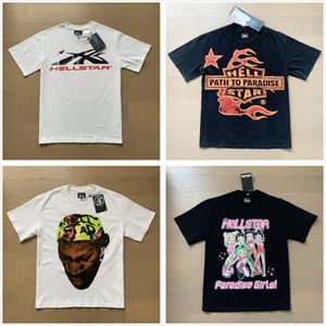 hellstar shirt designer t-shirt nens plus tees hellstar t-shirt T-shirts met korte mouwen Tops High Street shirt Casual Hip Hop Voor- en achterkant bedrukt Portret A1