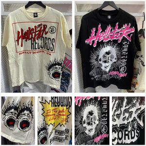 Hellstar chemise designer t-shirt t-shirts graphique tee vêtements vêtements hipster vintage tissu lavé Street graffiti Style fissuration motif géométrique poids élevé A1