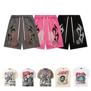 Hellstar Shirt Football Track Situit Designer Torto Gráfico Tircones Shorts Short Designer Short Short Welded Fabric Street Graffiti Pack Situit Man