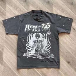 Hellstar Shirt Heren T-shirts Hoge kwaliteit Heren T-shirt Designer Shirts voor mannen Zomerkleding Mode Koppels Katoenen T-shirt Casual Dames H 1834 7634