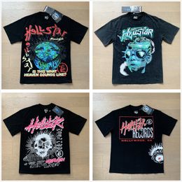 Hellstar camisa hombres camiseta diseñador camiseta nens plus tees hellstar camiseta Camisetas de manga corta Tops High Street camisa Casual Hip Hop Frente y espalda impresa Retrato A1