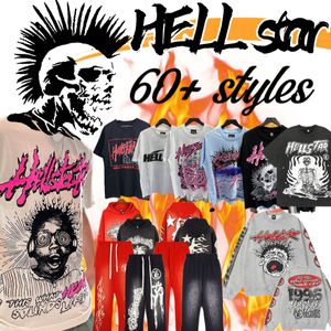 Hellstar Shirt Men Dames T -shirt Punk Hoodie Designer T -shirt Elasticated Sweatpants Summer Fashion Sportswear Set