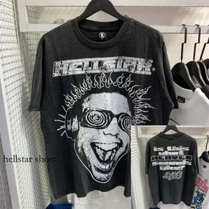 Hellstar Shirt Men Dames T -shirt Punk Hoodie Designer T -shirt Elasticated Sweatpants Summer Fashion Sportswear Set 841