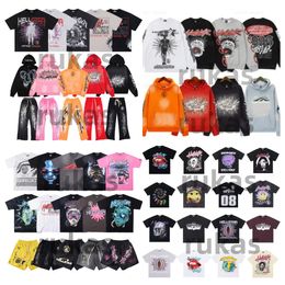 Hellstar camisa para hombre sudaderas sudaderas con la camiseta gráfica diseñador de la camiseta de la moda hip hop ropa casual s-xl pantalones cortos