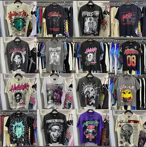Hellstar Shirt Mens Womens T-shirts à manches courtes Tee Polo Designer Hip Street Graffiti t Hell Star Clothing Taille S / M / L / XL