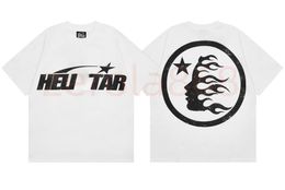 Hellstar Shirt Rappe Mens Femmes Tshirt Rapper Washed Grey Heavy Uniseve Sleeve Top High Street Fashion Hell Womens T-shirt Designers Tees Taille