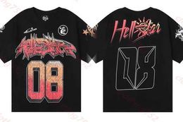 Hellstar Shirt T-shirt Men Tee Tee Tee Vêtements Math T-shirt Extreme Street poids lourd Summer Vintage Round Cou Polyle