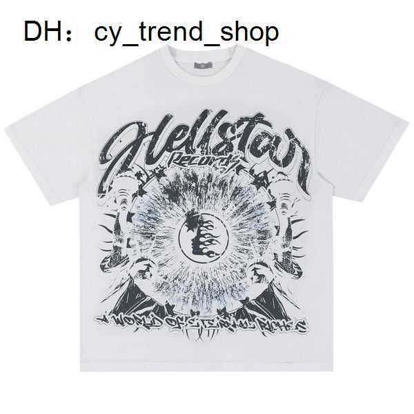 Hellstar Shirts Designer Short Shirt Hommes Plus Tees Rapper Wash Gris Heavy Craft T-shirts à manches unisexes Tops High Street Retro T-shirt Femme S-xxl 11