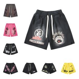 Hellstar shorts designer shorts mannen casual slijtage strandbroek hellstar graffiti ademende shorts mannen zwemmen shorts rennen shorts atletic shor