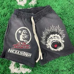 Hellstar Shorts Heren Shorts 2023ss Hellstar Studios Klinkt Hellstar Tee Like Heaven Mannen Vrouwen Kwaliteit Trekkoord Oversized Rijbroek Hell Star 732