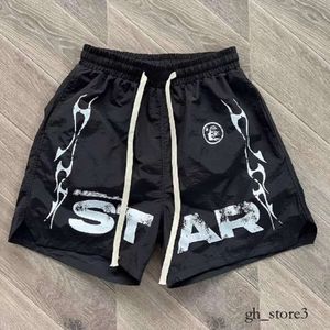 Hellstar Shorts Pantalones cortos para hombres 2023ss Hellstar Tee Studios Sounds Like Heaven Hombres Mujeres Calidad Cordón Pantalones de gran tamaño Hell Star Shorts 754