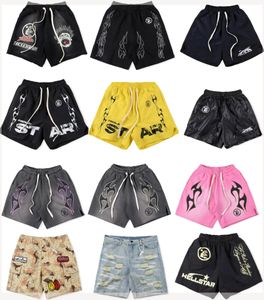 Hellstar Shorts Papants de survêtement Men designer chemise décontractée plage Running Fitness Mens Graphic Pantal Streetwear Colon