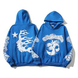 Hellstar Sportsuit Survêtement Hommes et Femmes Designer Sweat à capuche à manches longues Pantalon Pull Hip Hop Imprimer High Street Gris Bleu Blanc Hell Star Sweats à capuche SweatshirtsUN83