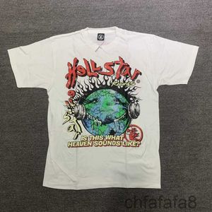 Hellstar Studios Globe Tee Plus Size Heren T-shirts Zwaar Katoen Tops Man Vintage Oversized T-shirt Streetwear Jeugd Hellstars Grote Lange Korte Mouwen ABB6 9B0Y