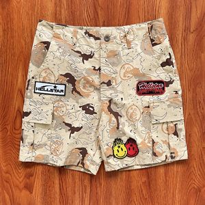 Hellstar Studios High Street geborduurde camouflage sportshorts vijfkwart casual cargoshorts gewassen rechte jeans plus maten broek SMLXL