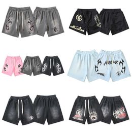 Hellstar Studios ins Shorts et capris délavés pour hommes et femmes, sports de loisirs d'été à la mode