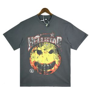 Hellstar Studios Skull Smiling Face Wash Old High Street T-shirt à manches courtes pour hommes