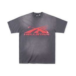 Hellstar T-shirt 2024 Designer T-shirt pour hommes et femmes Mode Hip Hop HELLSTAR STUDIOS INS Même style High Pure Cotton Wash T-shirt à manches courtes pour hommes et femmes